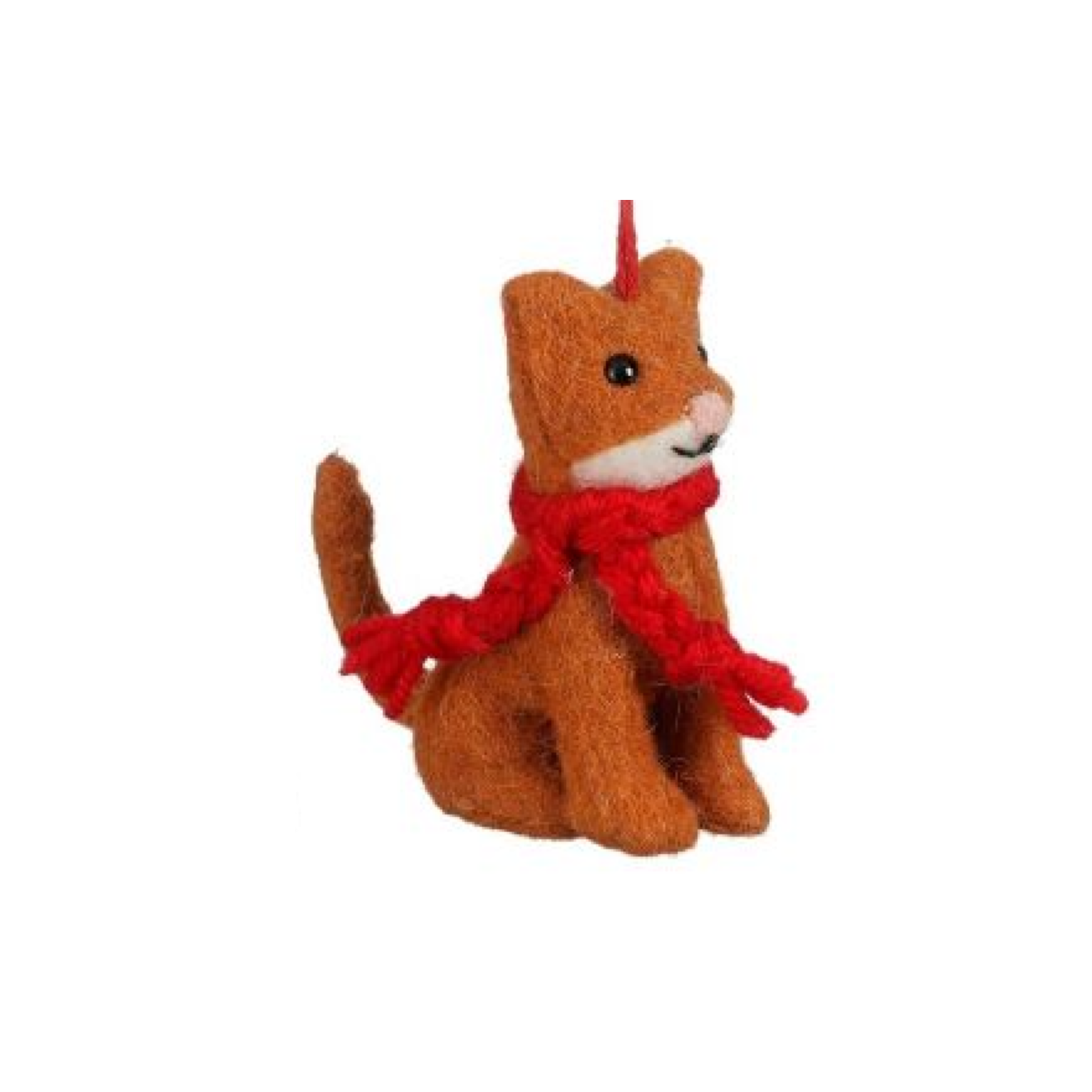 Kerstbal: bruine kat