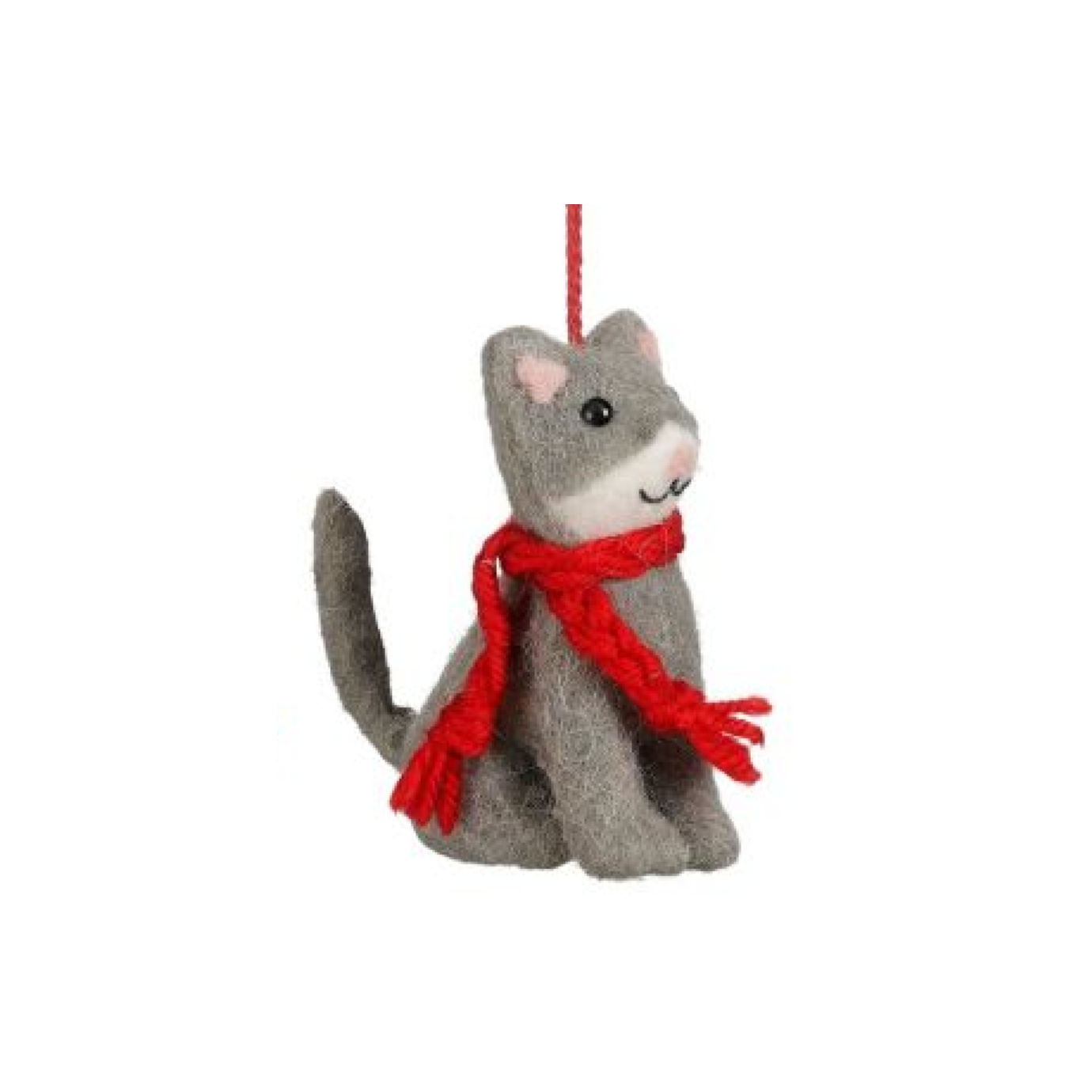 Kerstbal: grijze kat