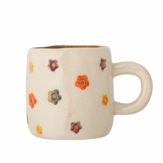 Espresso tas met gekleurde bloemen - Spore Nursery