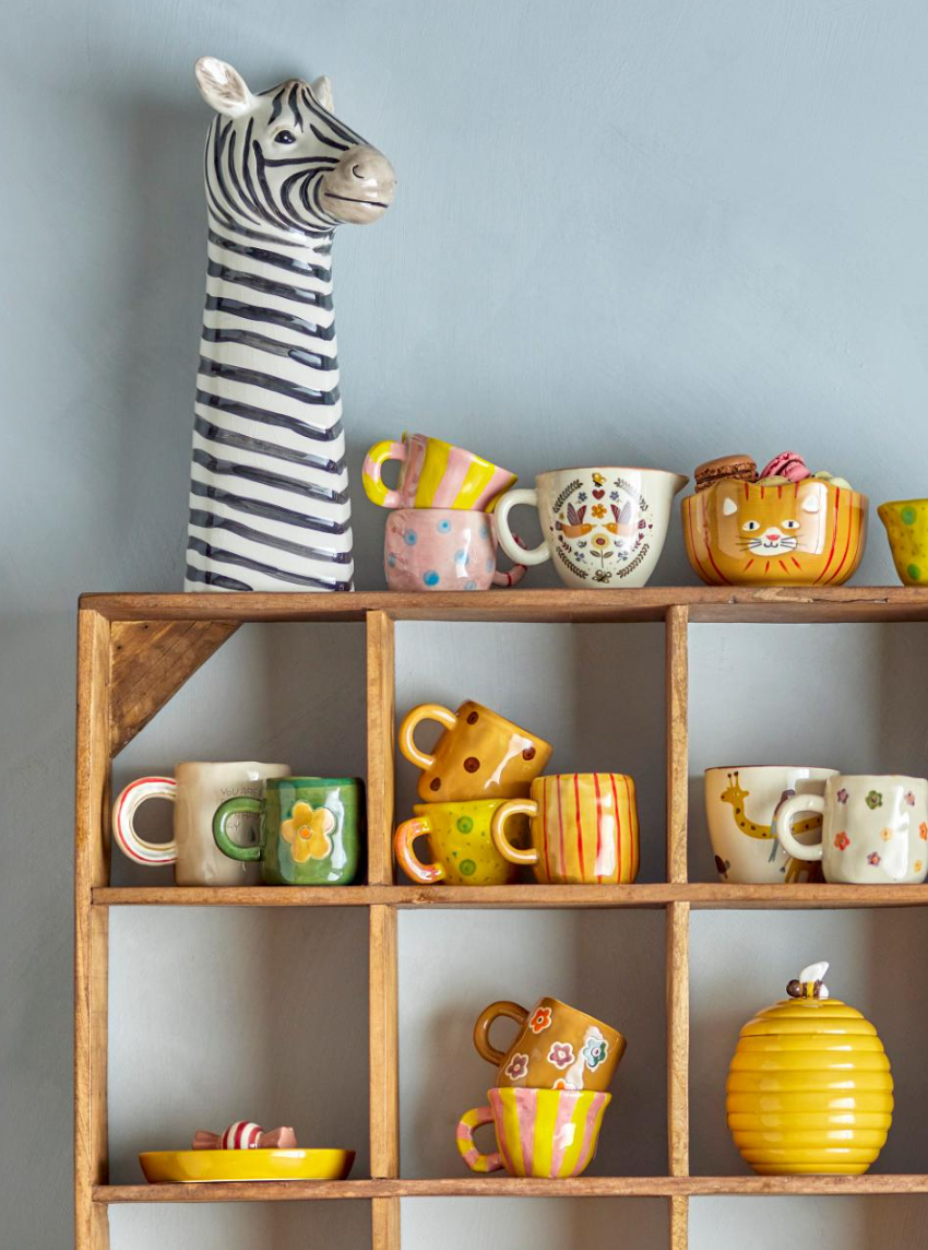 Espresso tas met gekleurde bloemen - Spore Nursery