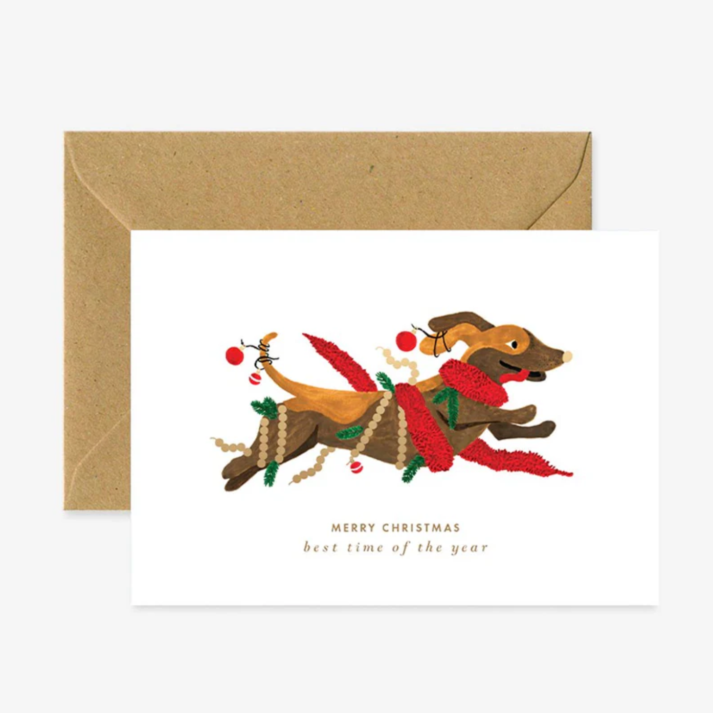 Wenskaart: Christmas dog