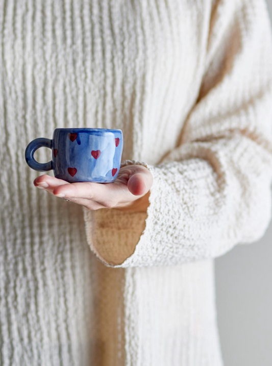 Espresso tas met hartjes - Spore Nursery