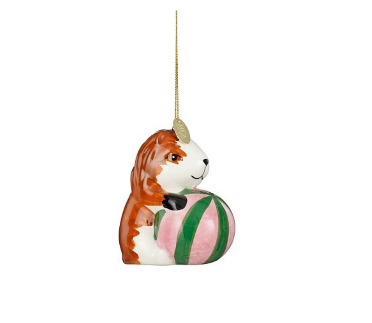 Kerstbal: cavia met bal