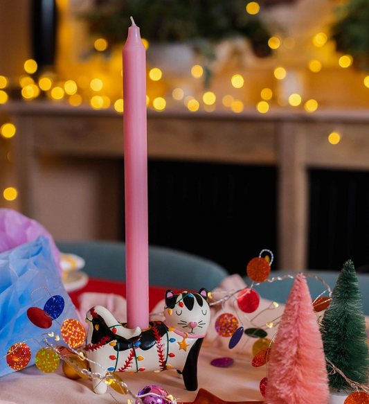 Kandelaar: Kat met lampjes