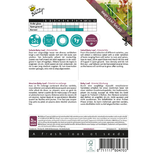 Salade Baby Leaf Oriental Mix