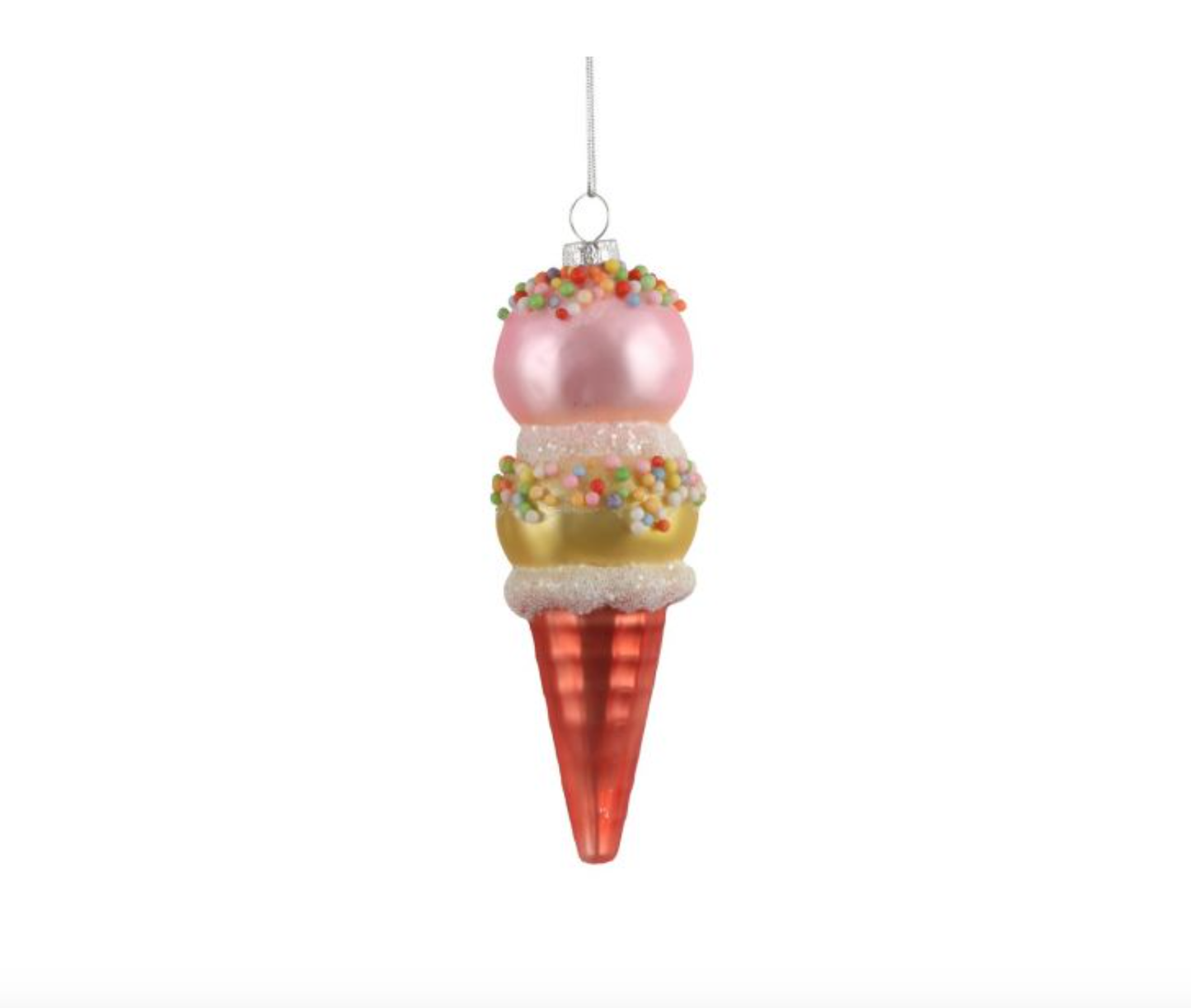 Kerstbal: ijsje met sprinkels
