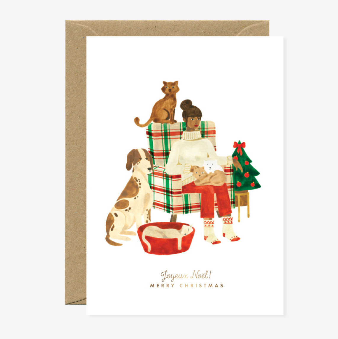 Wenskaart: Christmas family