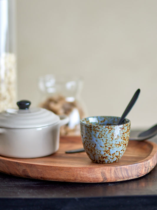 Paula in het bruin met blauw