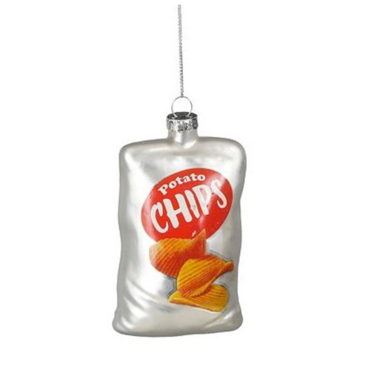 Kerstbal: zakje chips