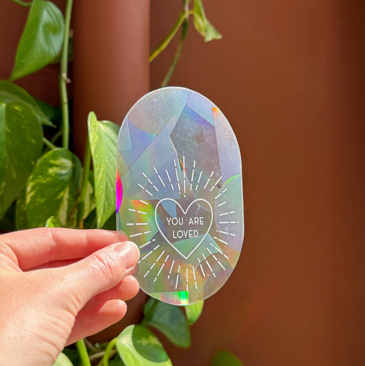 Regenboog sticker (you are loved)