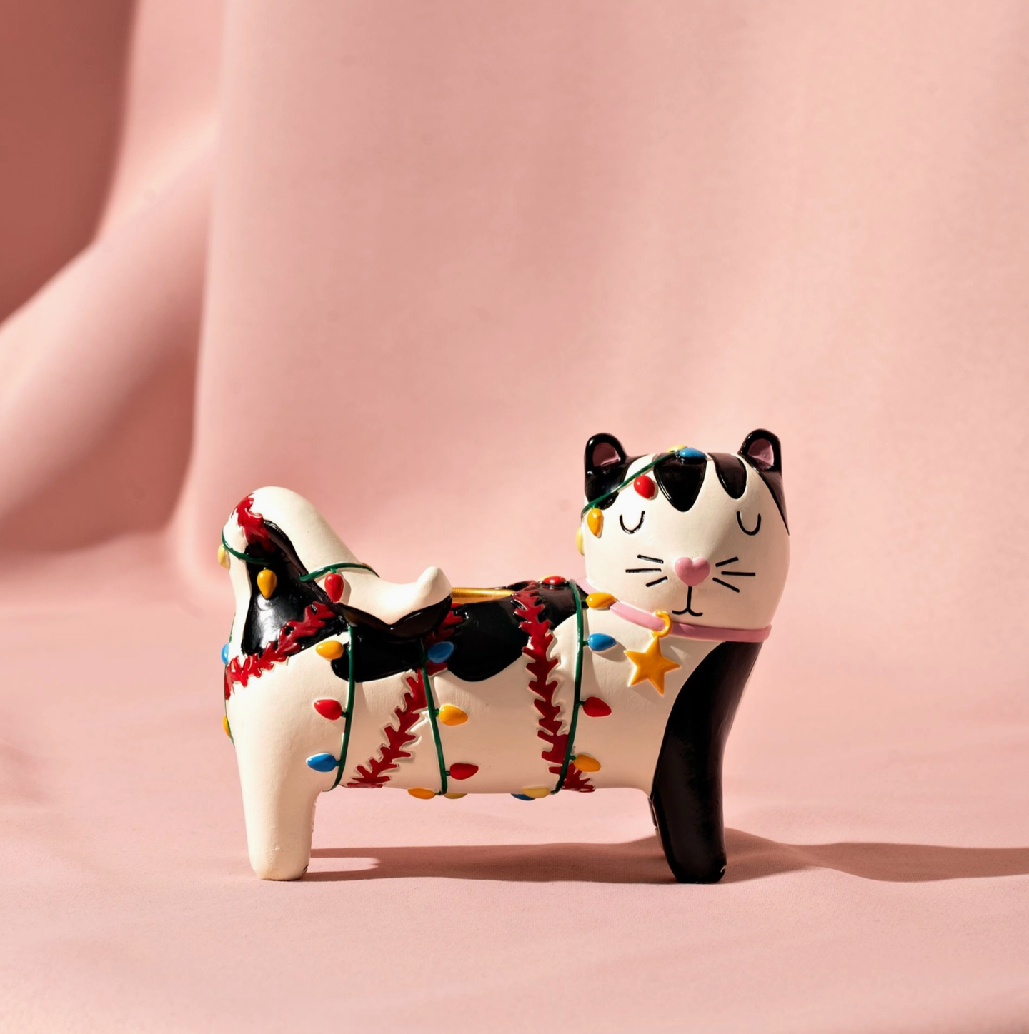 Kandelaar: Kat met lampjes