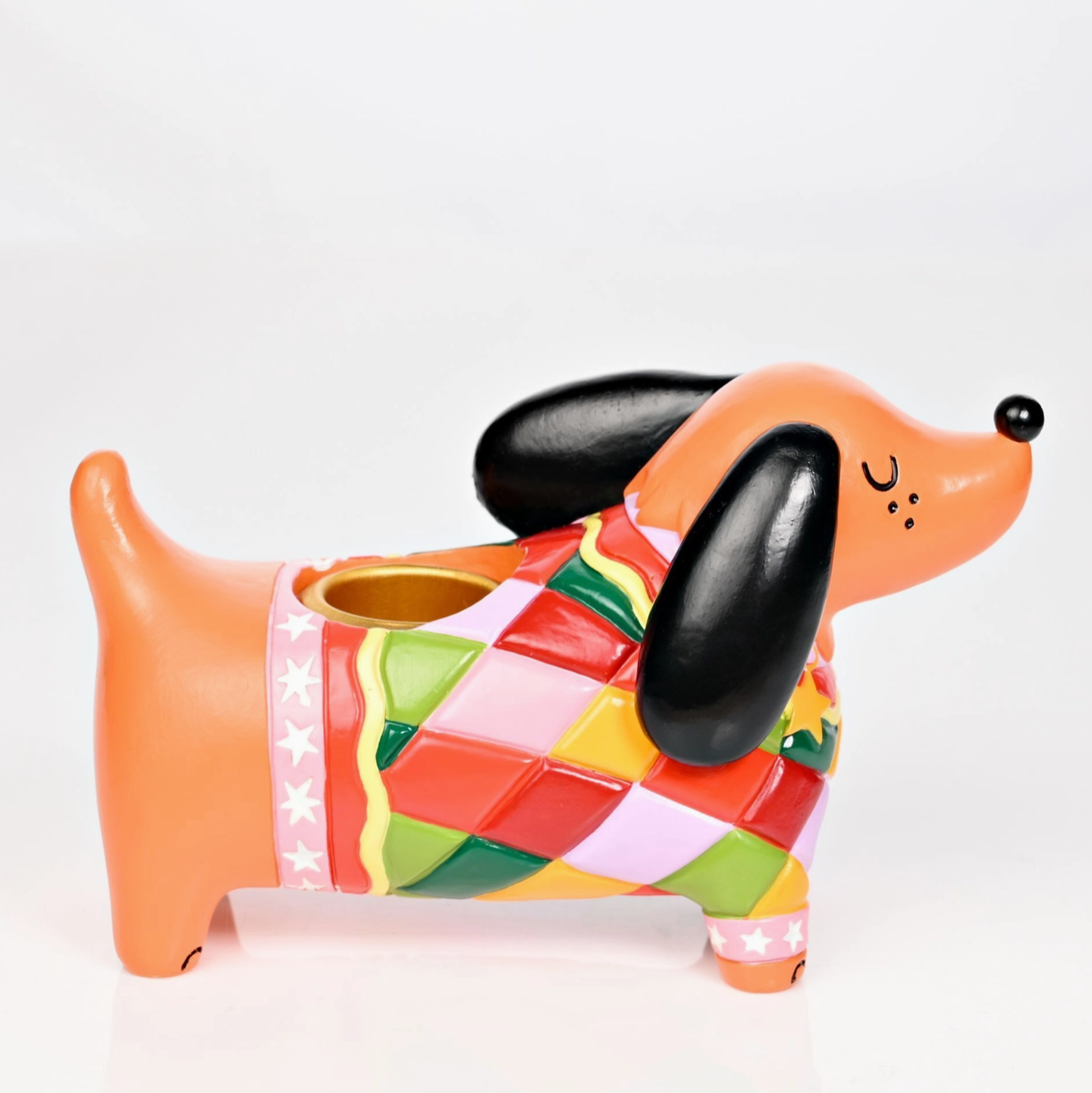 Kandelaar: Hond met truitje