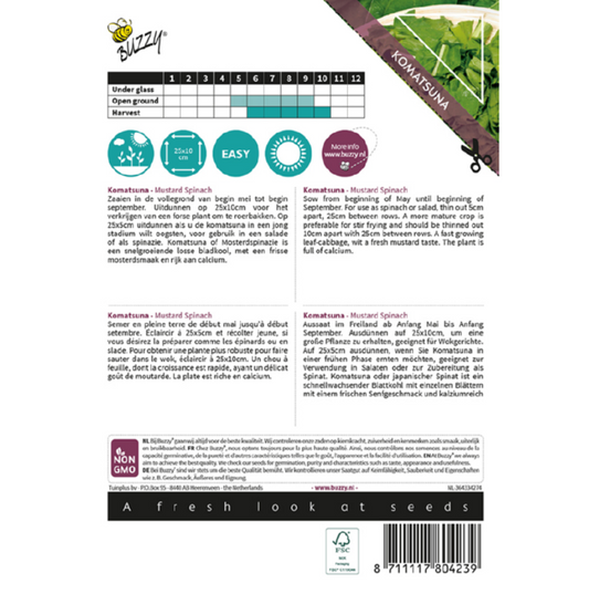 Mosterd spinazie, Komatsuna