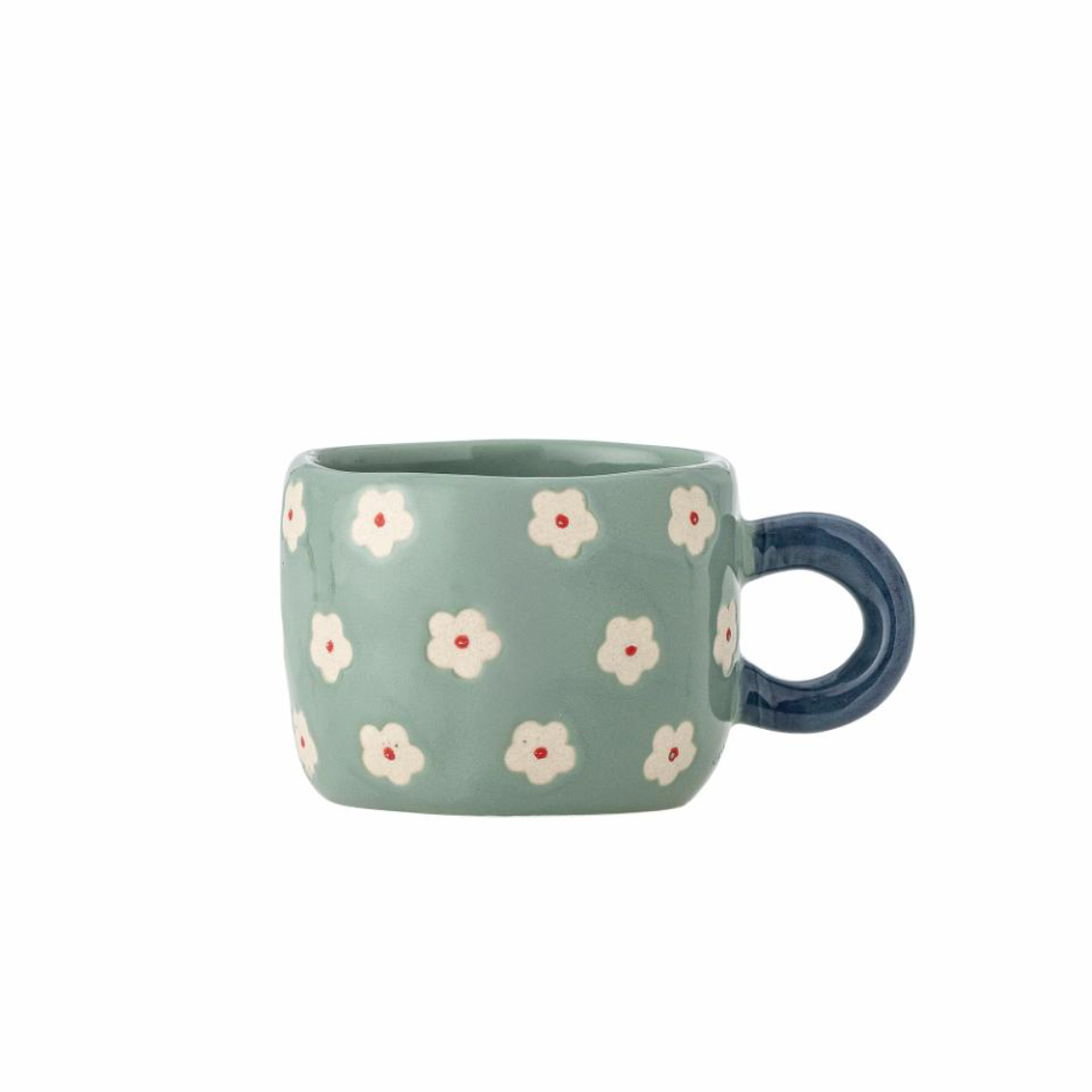 Espresso tas met witte bloemen