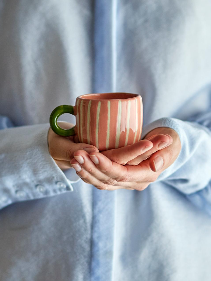 Espresso tas met groen handvat