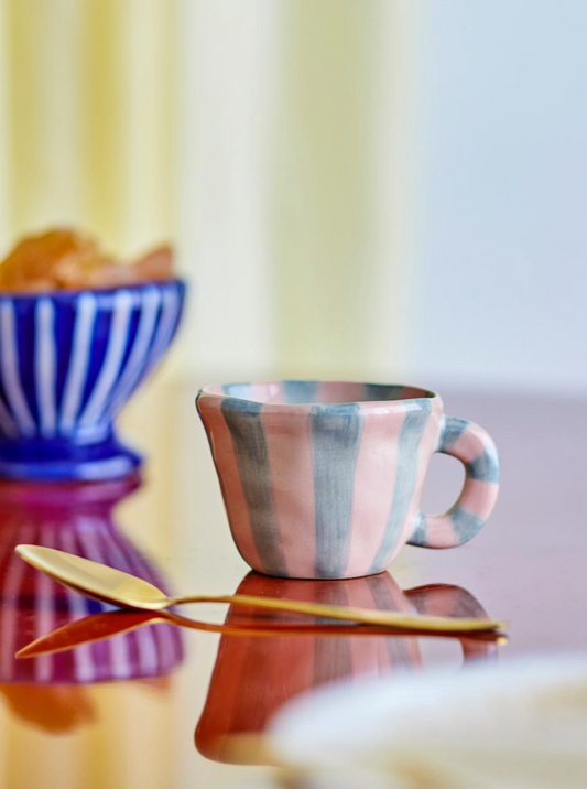 Espresso tas met roze strepen