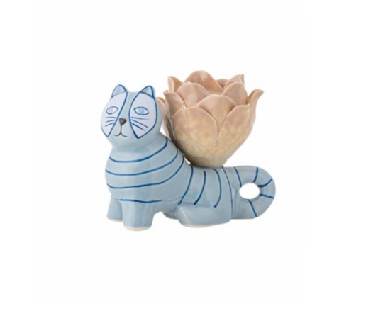 Missy kandelaar (blauwe strepen)