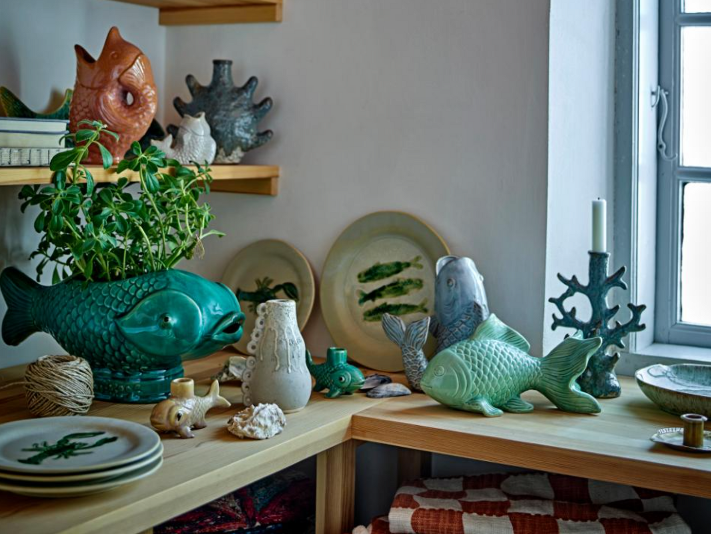 Burne kandelaar (blauw)