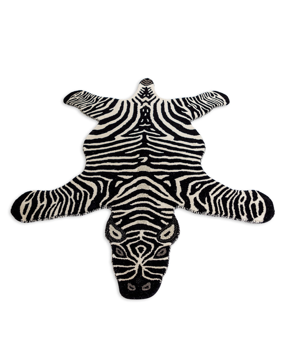 Zebra mat uit wol