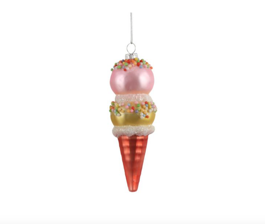 Kerstbal: ijsje met sprinkels