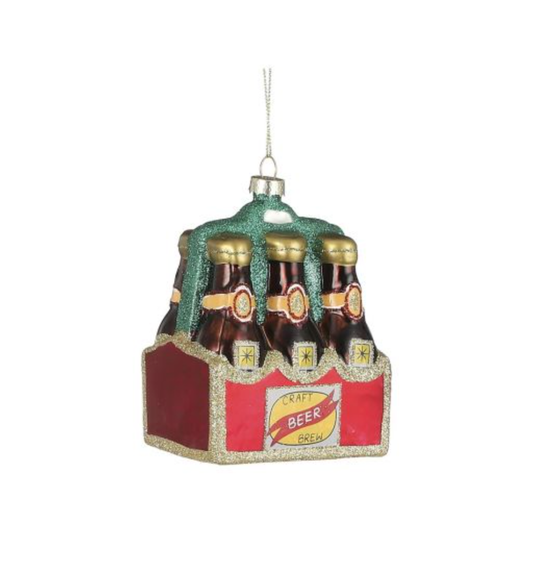 Kerstbal: sixpack bier
